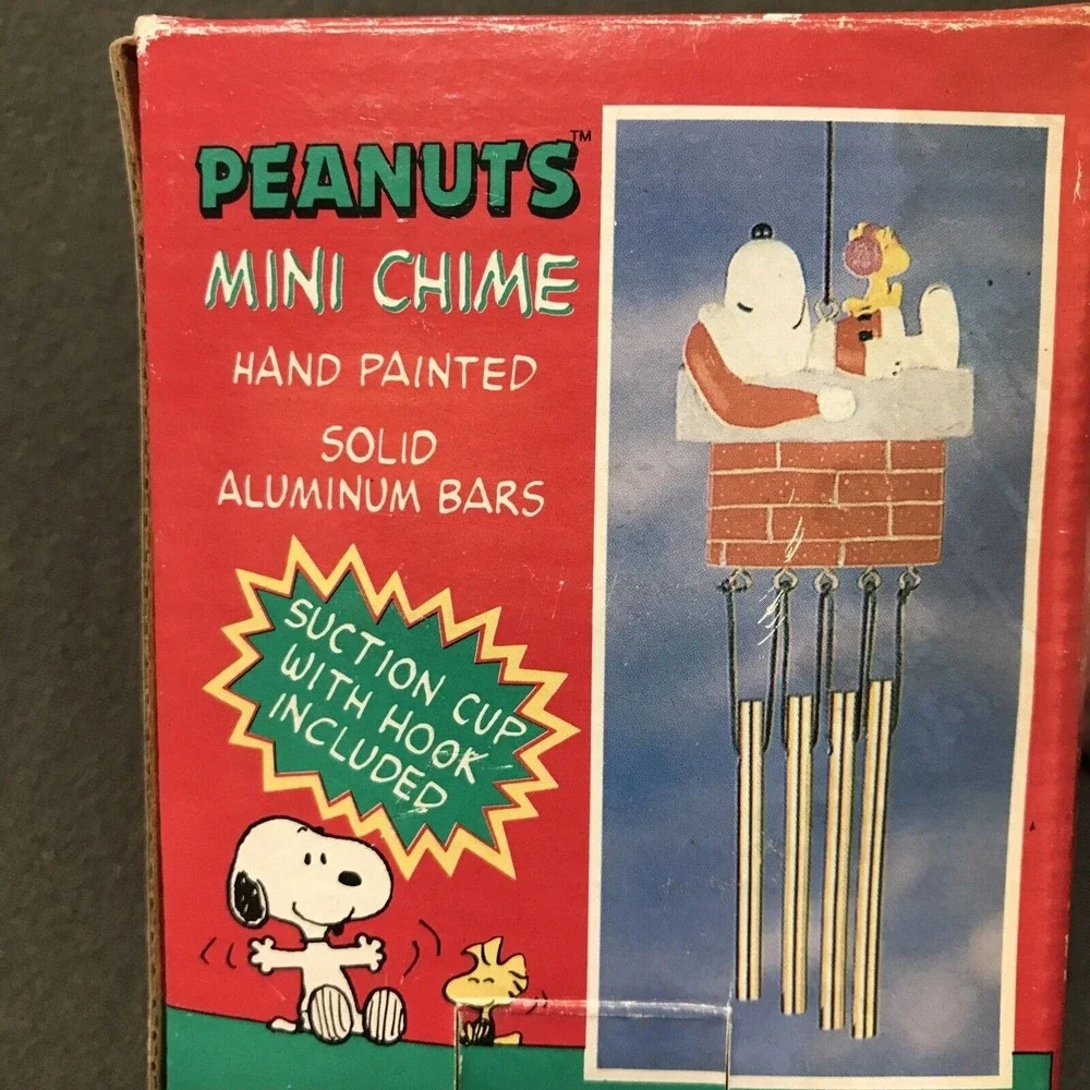 Vintage Peanuts Snoopy‎ Woodstock Christmas Mini Wind Chime